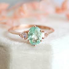 Solid 925 sterling silver ice blue paraiba tourmaline engagement ring. Mint Paraiba Tourmaline Moonstone Engagement Ring Praise