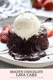 Molten Chocolate Lava Cake Easy 20 Minutes Only Joyous Apron Recipe Molten Chocolate Lava Cake Chocolate Lava Cake Lava Cakes