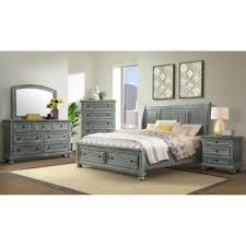 The stunning lamp and brass details on the black metal bed set it off. Gray Bedroom Sets At Lowes Com