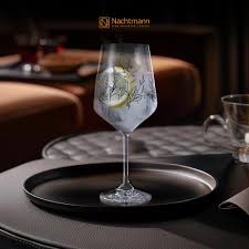 Nachtmann Set di 2 bicchieri da vino, 630 ml, Tattoo Botanical, 105723, con  design floreale, colore nero, vetro di cristallo, bicchieri aperitivi ...