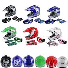 Details About Dot Youth Kids Dirt Bike Off Road Motocross Full Face Helmet Goggles Snowmobile