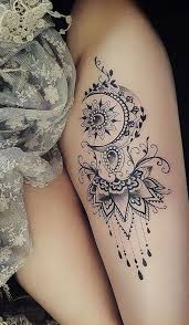 Moon Mandala Thigh Tattoo Ideas For Women Tattoo Thighs Woman Diytattoo In 2020 Mandala Oberschenkel Tattoo Oberschenkel Tattoo Tattoo Oberschenkel Frau