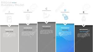 Bar Chart With 5 Columns Linear Pictograms And Place For Text