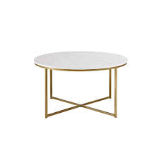 36 In Faux Marble Gold Coffee Table With X Base Home Depot Round Gold Coffee Table Coffee Table Gold Coffee Table