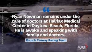 Nascar released a statement on newman's condition via twitter: Nascar Driver Ryan Newman Awake After Fiery Daytona 500 Crash National Globalnews Ca