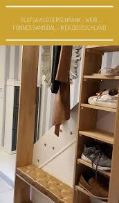 Mal Eine Alternative Zum Wirklich Schmalen Flur Mit Treppe Eine Offene Garderobe Die Wenig Platz Braucht Garderobe Ideen Wenig P In 2020 Storage Furniture Cabinet