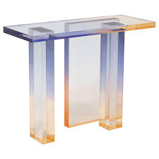 Crystal Series Console Table 04 In Acrylic New York Modern Console Tables Console Table Minimalist Tables