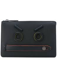 fendi frown face clutch bag modesens