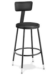Shop Stool With Backrest Padded With Adjustable Legs H 4830 Uline Shop Stool Adjustable Legs Stool