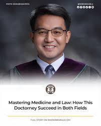 It will not be easy but it will definitely be worth it because great things  take time." Doctorney Edward Bautista shares his inspiring story of  pursuing both medicine and law, and how