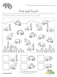 Dinosaur Find And Count In 2020 Dinosaur Worksheets Kindergarten Worksheets Preschool Worksheets