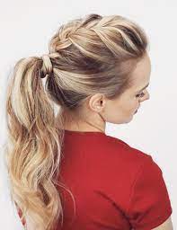 If Your Hair Is Longer And Thicker This Upside Down Braided Ponytail Hairstyle Can Be A Great Choice Braided Ponytail Hairstyles Hair Styles Short Hair Styles
