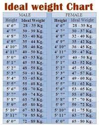 ideal weight chart andre cubeta