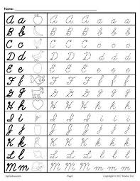 Free Cursive Uppercase And Lowercase Letter Tracing