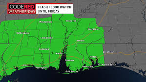 The flash flood watch continues for * portions of north georgia, generally north of the metro atlanta area. Code Red Wednesday Flash Flood Watch Level 1 Risk Of Severe Storms Wpmi