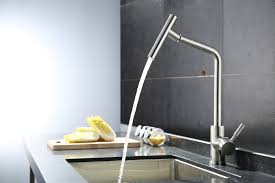 brushed nickel kitchen faucet modern