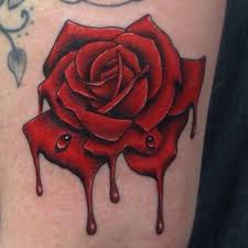 Bleeding Rose Tattoo Bleeding Rose Rose Tattoo Thigh Rose Tattoo