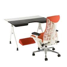 Herman Miller Envelop Desk With Embody Chair And Foot Rest For Jason Feet Pillow Embody Chair Pillows
