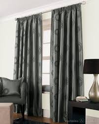 Silver Grey Black Faux Silk Lined Cheap Curtain Faux Silk Curtains Curtains Cheap Curtains