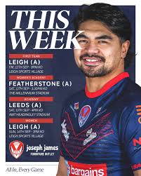 😇 Four games, all away this week for the Saints 🔵 First Team v Leigh (A) 