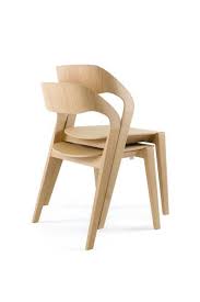 Design Mario Ferrarini 2013 Stacking Chairs Solid Wood Frames And Double Paneled Plywood Backs An Upholstered Panel Is Available For The Seat Frame Oak La