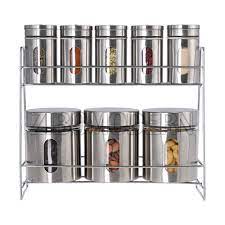 5 inch stainless steel canisters * material: China Fancy Contemporary 8 Set Stainless Steel Cover Glass Spices Jar Rack Food Storage Glass Jar Kitchen Spice Rack China Kitchen Spice Rack And Revolving Spice Rack Price