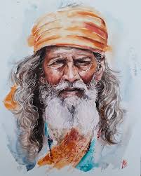 Watercolor portraits Size of paper 30x40 cm