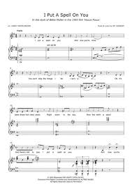 I Put A Spell On You In The Style Of Bette Midler In Hocus Pocus By Digital Sheet Music For Individual Part Lead Sheet Download Print H0 890523 Sc000001963 Sheet