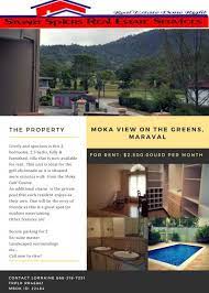 Moka View On The Greens Maraval 2 500 00usd Per Month Real Estate Services Commercial Property For Sale Commercial Property