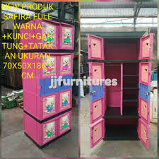 Harga lemari plastik napolly 2 pintu 1 laci rp.200.000. Lemari Pakaian Plastik Gantungan Jumbo Boneka Timbul Shopee Indonesia