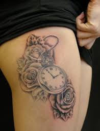 Clock and rose tattoos together represent a connection to time, both permanent and impermanent, and a stunning piece of. 22 Cute Clock Tattoo Ideas For Women Styleoholic