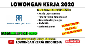 ✏️seputar informasi lowongan kerja 2020 📣promote murah nomer(1)di solo raya dan sekitarnya wa 085602210182 ℹ️mau pasang loker/pp? Lowongan Kerja Rumah Sakit Jih Solo Lowongan Kerja 2020 Solo Loker Desember 2020 Youtube
