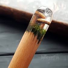 Mushroom Hair Stick Terrarium Hair Stick Wood Resin Jewelry Wood Resin Hair Stick Hair Accessories Bun Holder Hair Sl Wood Resin Jewelry Wood Resin Hair Sticks