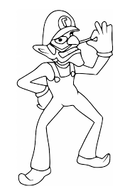 Free super mario odyssey coloring pages line drawing printable for kids and adults. Waluigi Mario Bros Kids Coloring Pages
