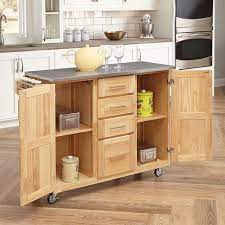 Whether you prefer shelves, drawers, cabinets and hooks for all your cookware and utensils or simply need some extra elbow room for food prep, you'll. Home Styles Kitchen Island With Stainless Steel Top Rolling Kitchen Cart Kitchen Cart Breakfast Bar Kitchen