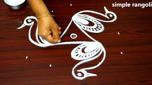 Simple Peacock Rangoli Designs With 5x3 Dots Peacock Muggulu Designs With Dots Creative Kolam Product design finds the best products of the year. mycrafts com