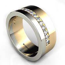 Aramis Men S Diamond Two Tone Ring 0 40 Carats Wedding Rings Timeless Engagement Ring Rings
