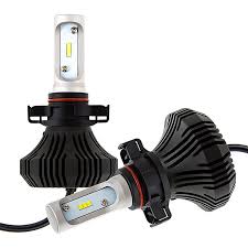 H16 Led Fanless Headlight Fog Light Conversion Kit With Compact Heat Sink 4 000 Lumens Set Super Bright Leds
