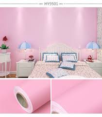 Pink and grey work well as a bedroom colour scheme for both children and adults; Pink Color Children Room Wall Paper Self Adhesive Wallpaper For Kids Room Bedroom In Small Roll Size 0 45 10m Wallpapers Aliexpress