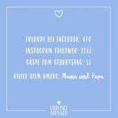 Freunde Bei Facebook 470 Instagram Follower 1265 Gaste Zum Geburtstag 35 Helfer Beim Umzug Mama Und Papa Visual Statements Mama Und Papa Visual Statements Spruch Umzug