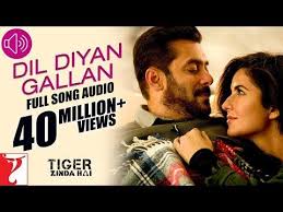 177 Dil Diyan Gallan Full Song Audio Tiger Zinda Hai Atif Aslam Vishal And Shekhar Youtube Songs Atif Aslam Audio Songs