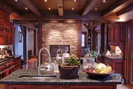 40 Beautiful Kitchens With Dark Kitchen Cabinets Design Photos Cherry Cabinets Kitchen Country Kitchen Designs Beautiful Kitchens