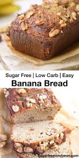 It Is Possible To Make Moist And Delicious Low Carb Banana Bread With Real Banana And Still Kee Sugar Free Banana Bread Almond Recipes Low Carb Recipes Dessert