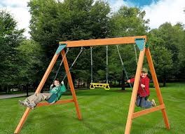 Get a rugged wood treatment and mix it thoroughly with water as per the instruction then stain the wooden post with it and assemble them for the swing. The Best Swing Sets For The Backyard In 2021 Bob Vila