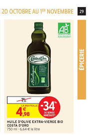 Offre Huile D Olive Extra Vierge Bio Costa D Oro 34 Remise Immediate Chez Intermarche