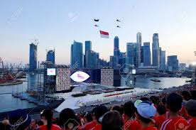 By camillia dass july 01, 2021 from how it will be conducted in a safe way to what singaporeans can look out for, here's everything you need to know about the upcoming ndp we finally have news about how this year's national day parade (ndp) will be held and we are pleased to report that it will be returning to the marina bay floating platform. National Anthem And Parade Ceremonty During Singapore National Day Parade Ndp Rehearsal At Singapore Marina Bay Floating Platform On 25 Jul 2009 Stock Photo Picture And Royalty Free Image Image 35674262