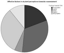 Pie Chart Showing Student Feelings Toward Online Assessment
