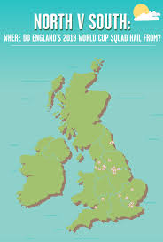Administrative divisions map of england. North Vs South Mapping England S World Cup 2018 Heroes Football Ground Map