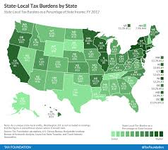 Map State Local Tax Burden Rankings For Fy 2012 Tax