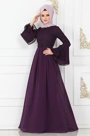 Modaselvim Abiye Volan Kol Kemerli Abiye 654l263 Mor Harika Model Sleeves Designs For Dresses Print Chiffon Maxi Dress Muslim Fashion Dress